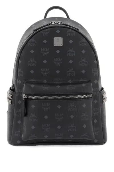 Pre-owned Mcm O1s22i1n0324 Size-os Stark Backpack In Black