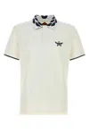 Mcm Logo-embroidered Polo Shirt In White