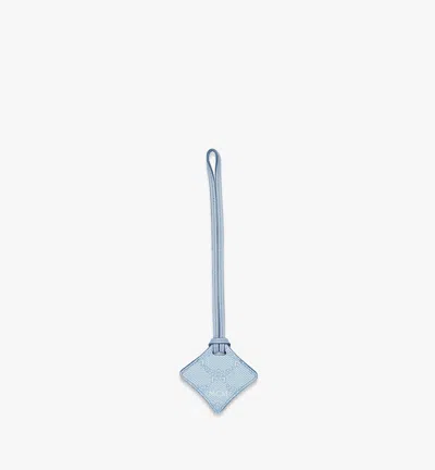 Mcm Ottomar Airtag Luggage Charm In Lauretos In Ancient Blue