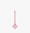 Mcm Ottomar Airtag Luggage Charm In Lauretos In Silver Pink