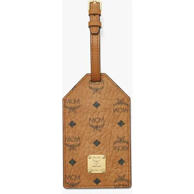 Mcm Ottomar Luggage Tag In Brown