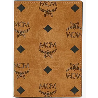 Mcm Ottomar Passport Holder In Cognac