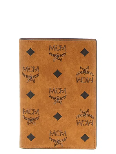 Mcm Ottomar Passport Holder In Cognac