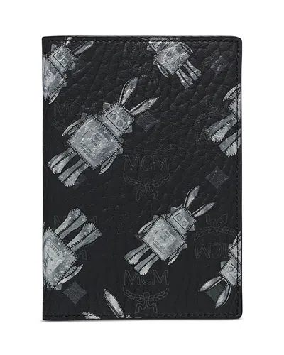 Mcm Ottomar Passport Holder In Rabot Visetos In Black