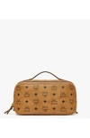Mcm Ottomar Toiletry Bag In Visetos In Cognac