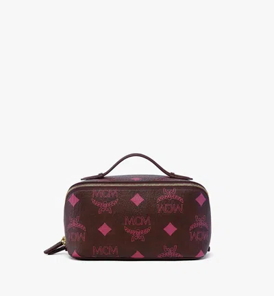 Mcm Ottomar Toiletry Bag In Maxi Visetos In Brown