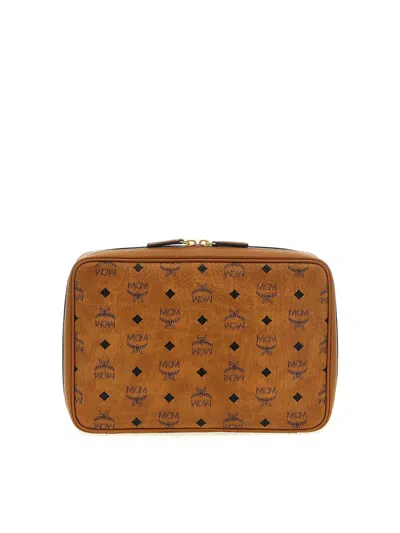 Mcm Ottomar Travel Document Case Clutch In Brown