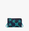 Mcm Ottomar Travel Pouch In Palm Canvas In Ceramic