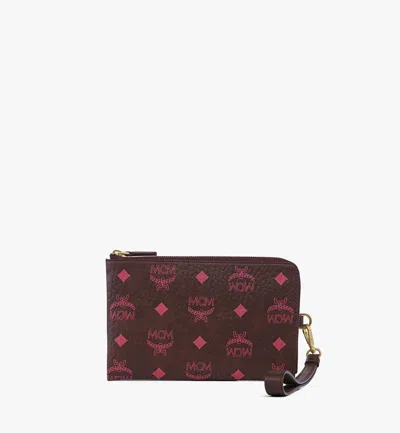 Mcm Ottomar Travel Pouch In Visetos In Brown