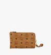 Mcm Ottomar Travel Pouch In Visetos In Cognac