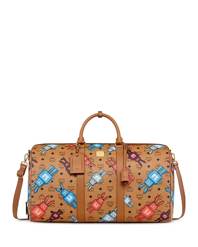 Mcm Ottomar Vi Weekender Bag In Visetos In Brown