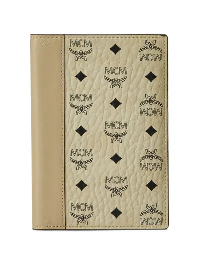 Mcm Ottomar Visetos Passport Holder In Blue