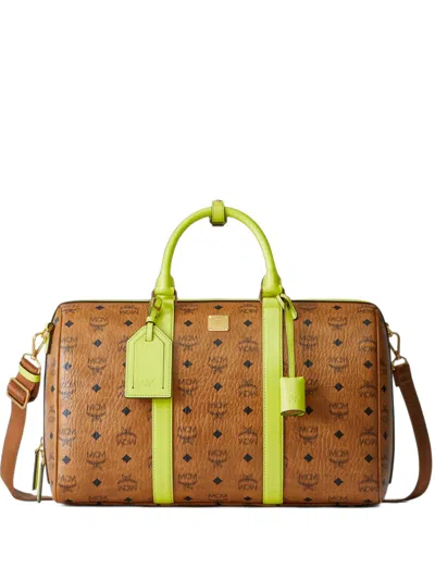 Mcm Ottomar Visetos Weekender Bag In Brown