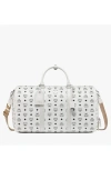 Mcm Ottomar Weekender Bag In White