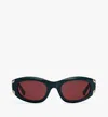 Mcm 53mm Oval Sunglasses In Solid Green