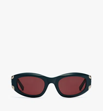 Mcm 53mm Oval Sunglasses In Solid Green