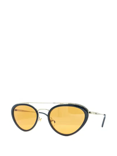 Mcm Oval-frame Sunglasses In Black