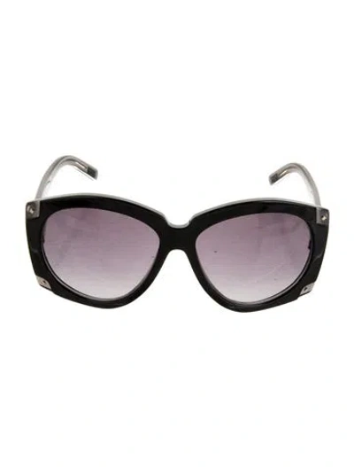 Pre-owned Mcm Oversize Gradient Sunglasses In Black