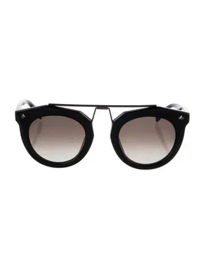 Pre-owned Mcm Oversize Gradient Sunglasses In Black