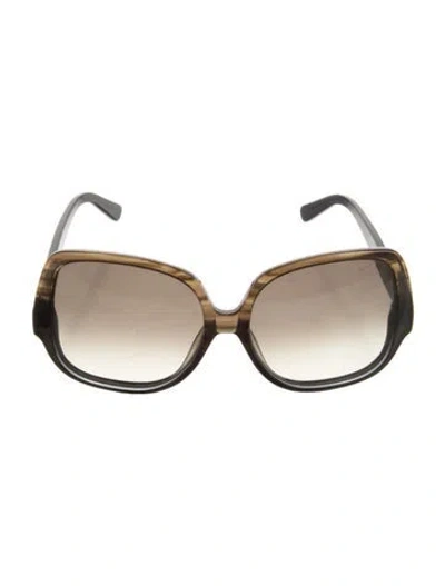 Pre-owned Mcm Oversize Gradient Sunglasses In Black