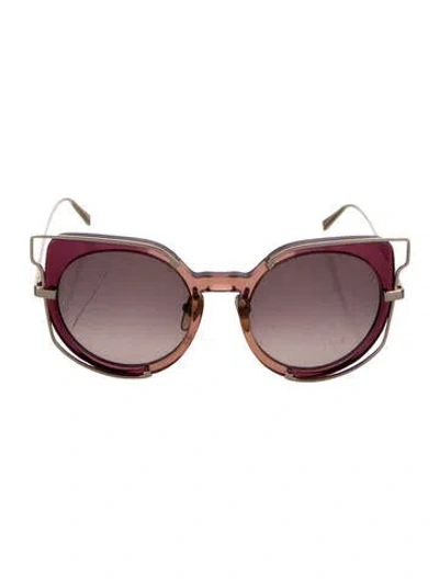 Pre-owned Mcm Oversize Gradient Sunglasses In Gold