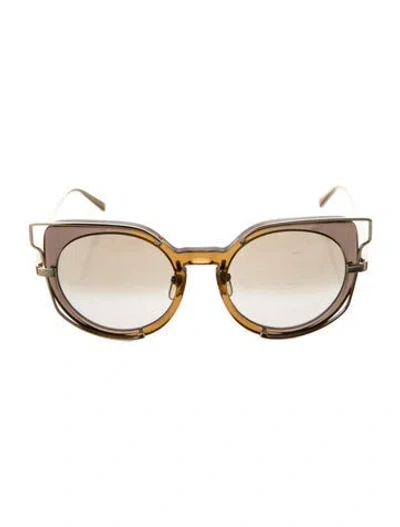 Pre-owned Mcm Oversize Gradient Sunglasses In Gold