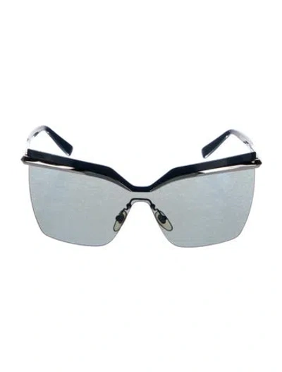 Pre-owned Mcm Oversize Mirrored Sunglasses In Blue