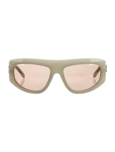 Pre-owned Mcm Oversize Mirrored Sunglasses In Neutral