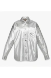 Mcm Oversized Shirt In Silver