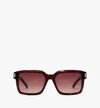 Mcm Oversized Square Sunglasses In Dark Havana