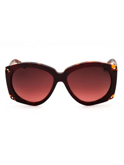 Mcm Oversized Women's Sunglasses In Burgundy