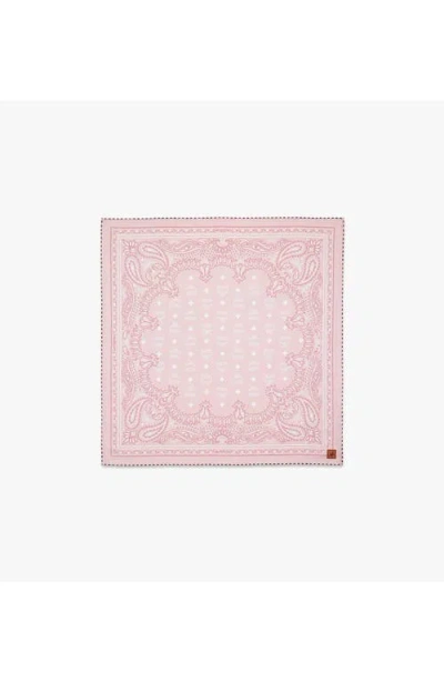 Mcm Paisley Cotton-silk Scarf In Powder Pink