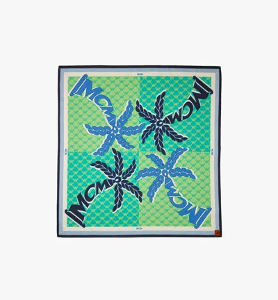 Mcm Palm Monogram Bandana Scarf In Ceramic
