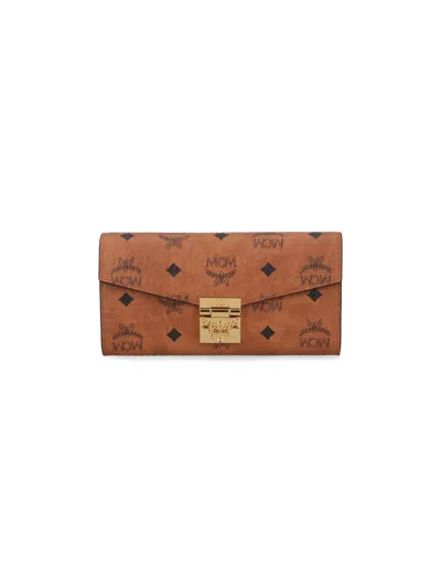 Mcm Patricia Chain Wallet In Brown