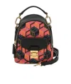 Mcm Patricia Cubic Monogram Jacquard Backpack In Black