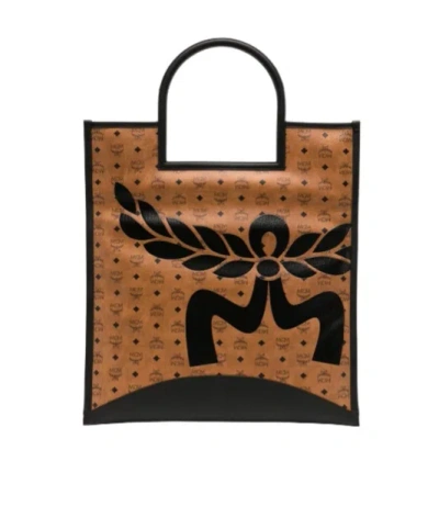 Mcm Pattern Handbag In Brown