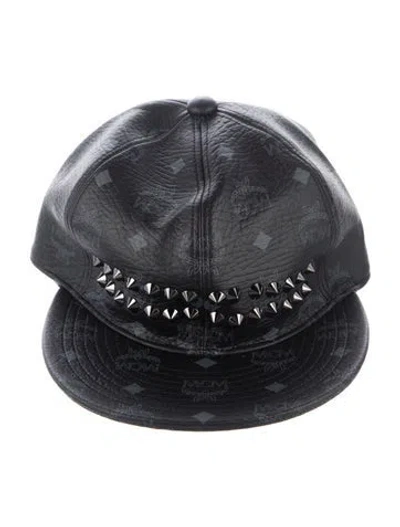 Pre-owned Mcm Patterned Baseball Hat W/tags In Black