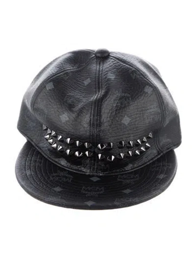 Pre-owned Mcm Patterned Baseball Hat W/tags In Black