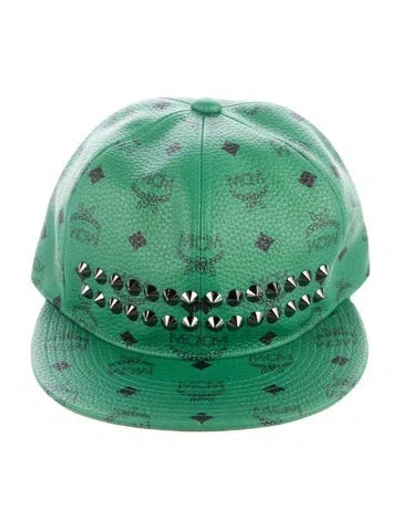 Pre-owned Mcm Patterned Baseball Hat W/tags In Green