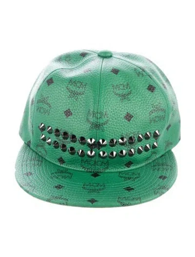Pre-owned Mcm Patterned Baseball Hat W/tags In Green