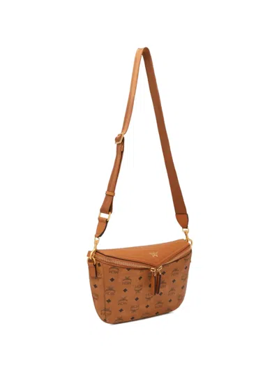Mcm Patterned Crossbody Bag In Brown