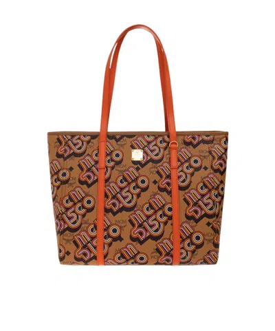 Mcm Patterned Handbag In Brown