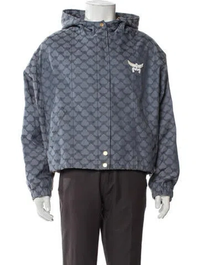 Pre-owned Mcm Patterned Jacket In Blue