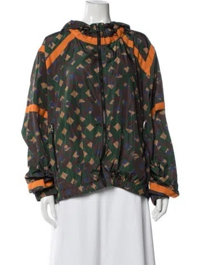 Pre-owned Mcm Patterned Jacket In Green