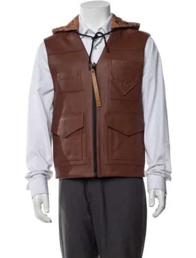 Pre-owned Mcm Patterned Vest W/ Tags In Brown