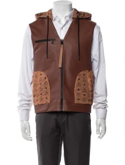 Pre-owned Mcm Patterned Vest W/ Tags In Brown