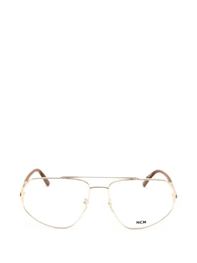 Mcm Pilot-frame Glasses In Gold