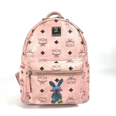 Pre-owned Mcm Pink Leather Backpack ()