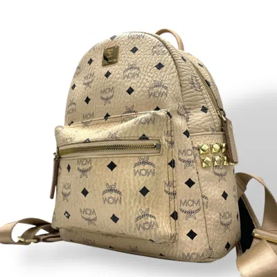 Pre-owned Mcm Pink Leather Backpack () In Multi