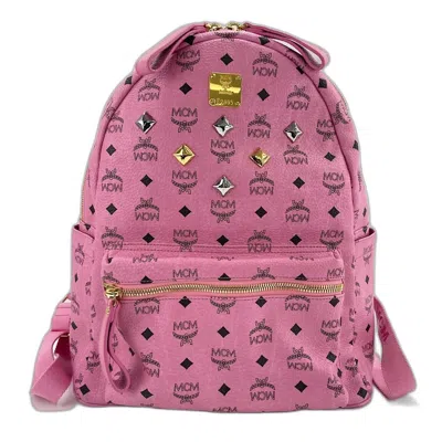 Pre-owned Mcm Pink Leather Backpack ()